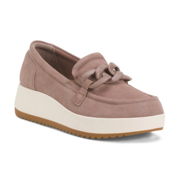 WOMENS Zylah Top Navy Suede Slip-Ons | Clarks CLARKS Suede Zylah May Comfort Loafers